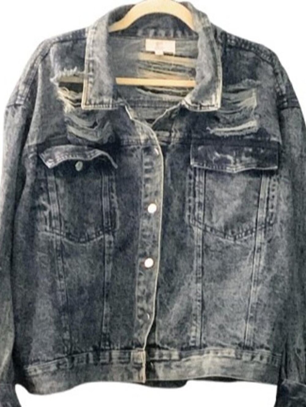 Girl Soul Denim Distressed Jean Jacket